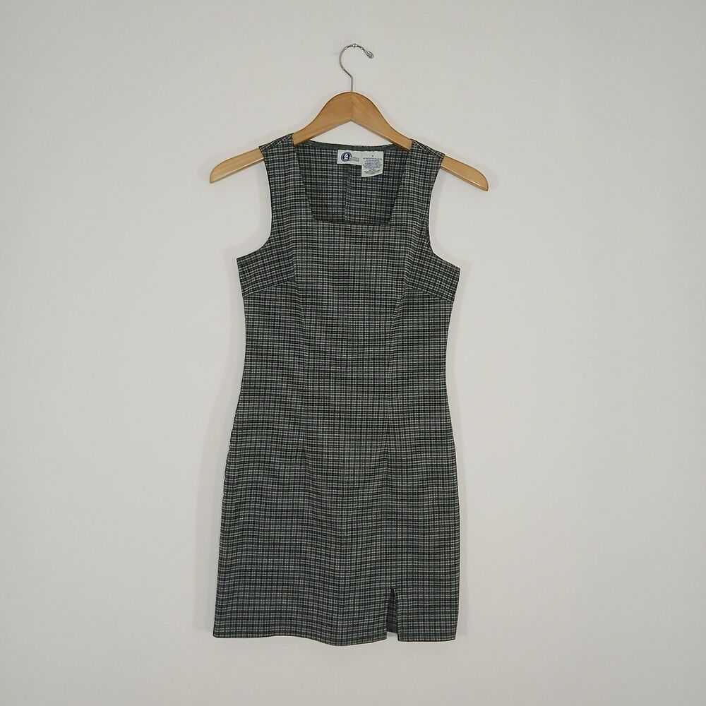Arizona Jeans Co Plaid Midi Dress 5 Y2K Grunge Academia Chic Vintage Casual 90s